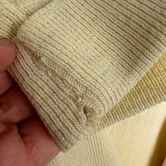 Vintage Classics Mens light Yellow Golf Cardigan Pebble Beach USA Made (READ) - Picture 12 of 13